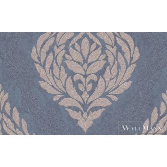   ERISMANN Carat Deluxe 10060-44 fényes kék ornamentika mintás klasszikus tapéta