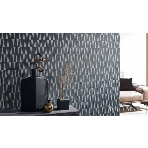 ERISMANN Carat Deluxe 10061-37 fényes grafit háromszög mintás modern tapéta