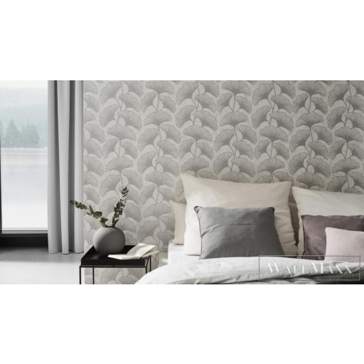 ERISMANN Carat Deluxe 10064-14 csillogó krémszínű levél mintás grafikus tapéta