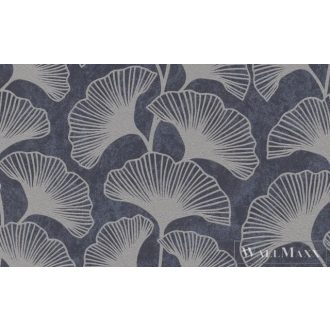   ERISMANN Carat Deluxe 10064-37 csillogó grafit levél mintás grafikus tapéta