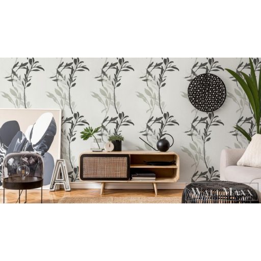 ERISMANN Flora 10138-10 törtfehér Modern levél mintás tapéta
