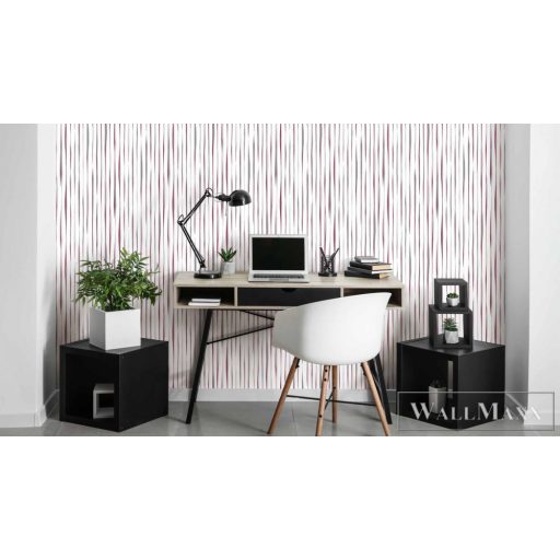 ERISMANN Flora 10186-22 piros Modern csíkos tapéta