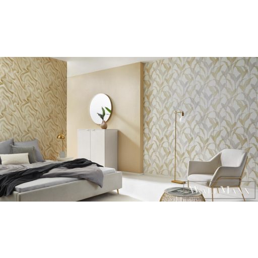 Erismann Elle Decoration 2 10207-02 bézs Modern levél mintás tapéta
