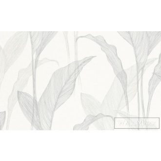   Erismann Elle Decoration 2 10207-31 törtfehér Modern levél mintás tapéta
