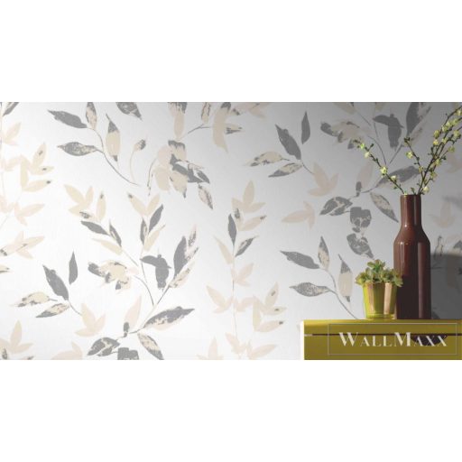 ERISMANN Flora 10224-02 bézs Modern levél mintás tapéta