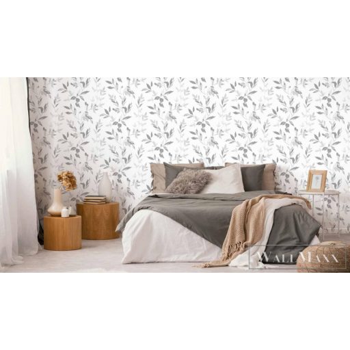 ERISMANN Flora 10224-31 törtfehér Modern levél mintás tapéta