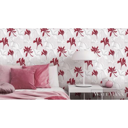 ERISMANN Flora 10241-06 piros Modern levél mintás tapéta
