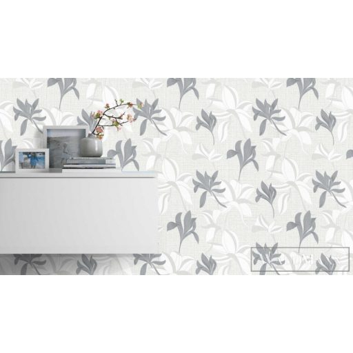 ERISMANN Flora 10241-10 törtfehér Modern levél mintás tapéta