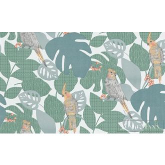   ERISMANN Finesse 10242-36 zöld Modern kakadu mintás tapéta