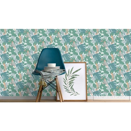 ERISMANN Finesse 10242-36 zöld Modern kakadu mintás tapéta