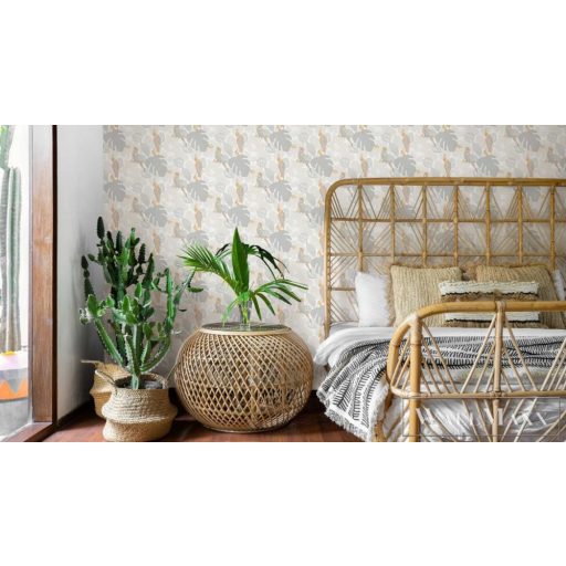 ERISMANN Finesse 10242-37 taupe Modern kakadu mintás tapéta