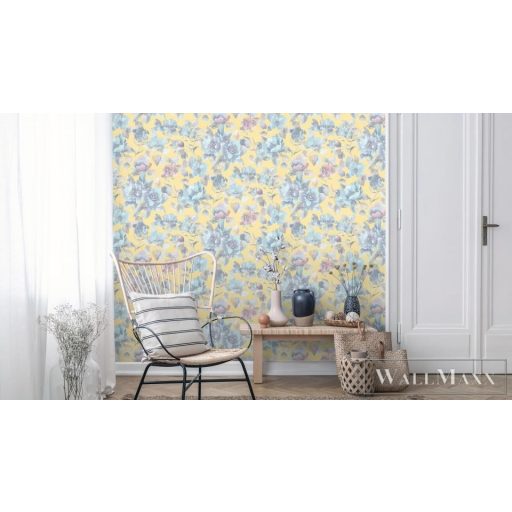 ERISMANN Charisma 10250-03 sárga Elegáns rózsa mintás tapéta