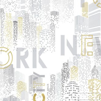   LUTECE Les Aventures 2 11201102 Felhő-karcoló mintás Grafikus tapéta