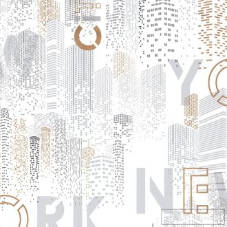   LUTECE Les Aventures 2 11201103 Felhő-karcoló mintás Grafikus tapéta