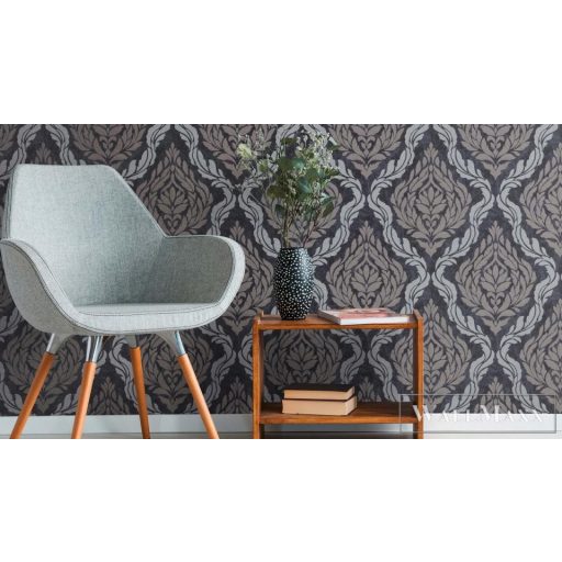 ERISMANN Carat Deluxe 12037-37 csillogó grafit ornamentika mintás klasszikus XXL tapéta