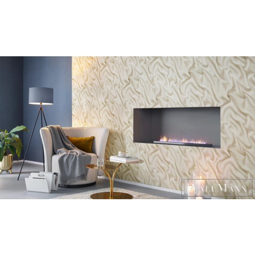Erismann Elle Decoration 2 12114-02 bézs Modern hullámos tapéta