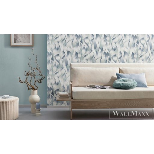 Erismann Elle Decoration 2 12116-18 türkiz Modern hullámos tapéta