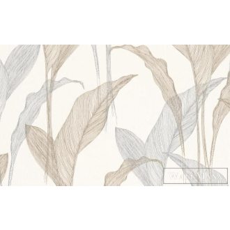   Erismann Elle Decoration 2 12117-08 kék Modern levél mintás tapéta