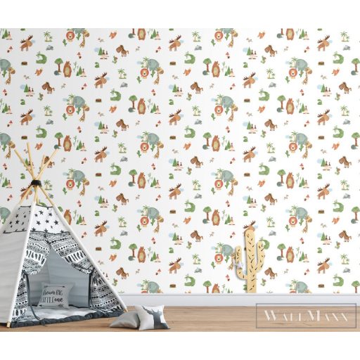 ICH Sambori 130-2 színes Állatos Gyerek vlies tapéta