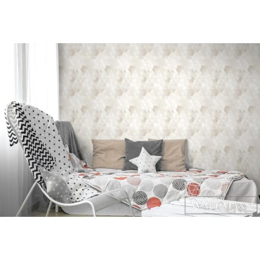 ICH Sambori 136-3 bézs Háromszög mintás Gyerek vlies tapéta