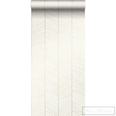  ESTAHOME Art Deco 139135 fehér-arany Halszálka mintás Elegáns tapéta