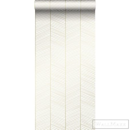 ESTAHOME Art Deco 139135 fehér-arany Halszálka mintás Elegáns tapéta