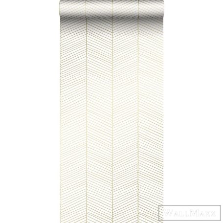 ESTAHOME Art Deco 139135 fehér-arany Halszálka mintás Elegáns tapéta