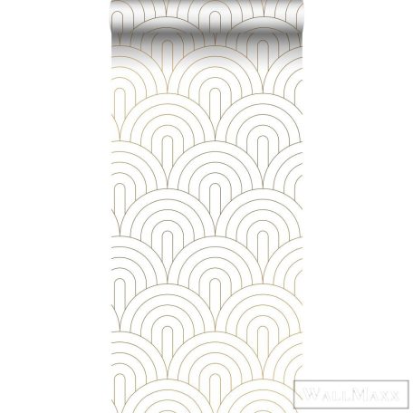 ESTAHOME Art Deco 139215 fehér-arany Art Deco mintás Elegáns tapéta