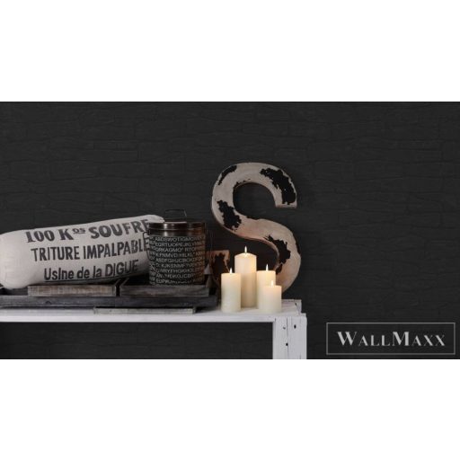 AS CREATION Black is Beautiful 13951-1 sötét tégla mintás modern tapéta