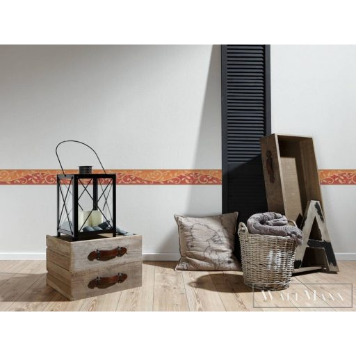 AS CREATION Only Borders 20302-1 színes levél mintás klasszikus bordűr