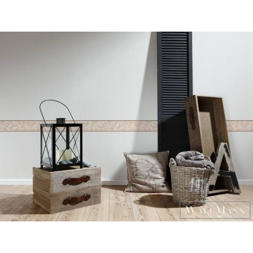 AS CREATION Only Borders 20304-5 bézs levél mintás klasszikus bordűr