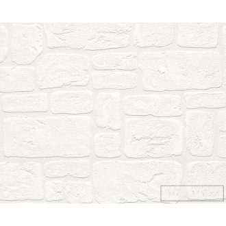  AS CREATION 2040-42 fehér szabálytalan téglamintás tapéta