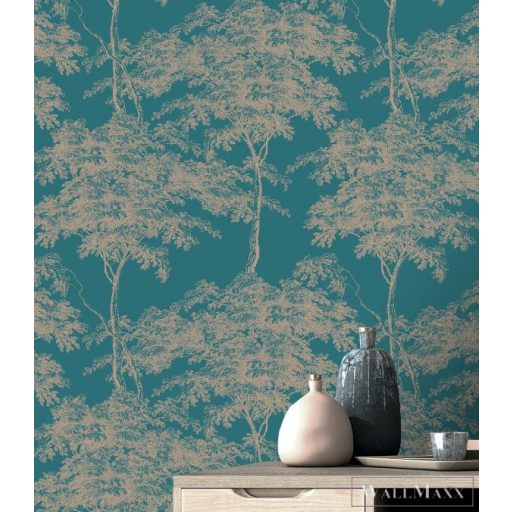 RASCH SANSA 2021 214321 Türkiz ARANY TAPÉTA