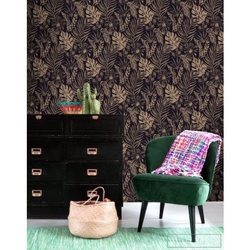 RASCH SANSA 2021 215533 Fekete DESIGN TAPÉTA