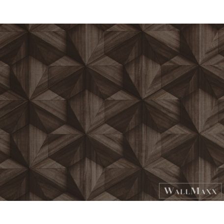 BN WALLS Texture Stories 218410 barna, antracit Tér-hatású 3D-mintás Geometrikus vlies tapéta