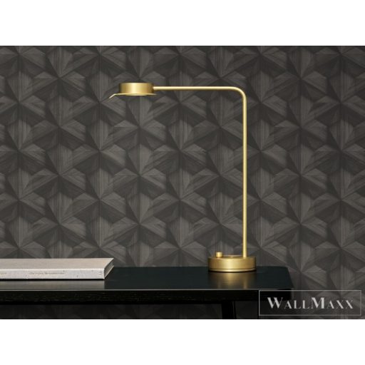 BN WALLS Texture Stories 218410 barna, antracit Tér-hatású 3D-mintás Geometrikus vlies tapéta