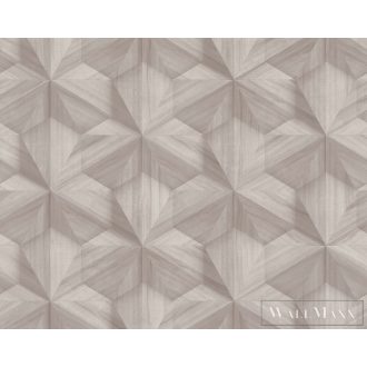   BN WALLS Texture Stories 218415 barna, bézs Tér-hatású 3D-mintás Geometrikus vlies tapéta