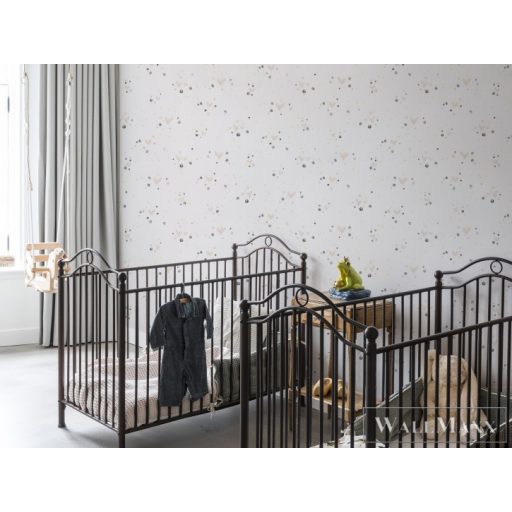 BN WALLS SmallTalk 219231 rózsaszín, fekete Pöttyös Gyerek vlies alapú vinyl tapéta