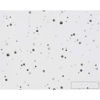   BN WALLS SmallTalk 219236 fekete, fehér Pöttyös Gyerek vlies alapú vinyl tapéta
