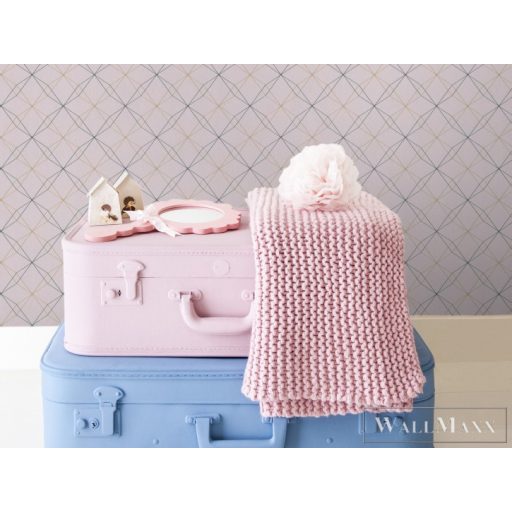 BN WALLS SmallTalk 219240 rózsaszín, színes Rács mintás Gyerek vlies alapú vinyl tapéta