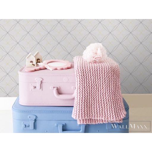 BN WALLS SmallTalk 219243 rózsaszín, színes Rács mintás Gyerek vlies alapú vinyl tapéta