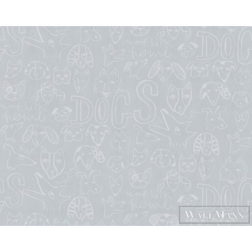 BN WALLS SmallTalk 219250 kék Kutya mintás Gyerek vlies alapú vinyl tapéta