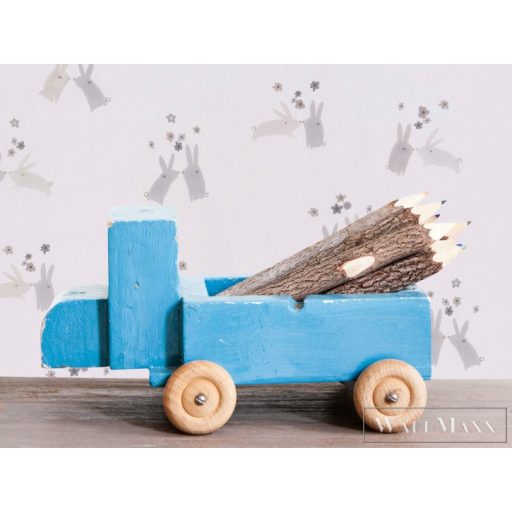 BN WALLS SmallTalk 219292 rózsaszín, színes Nyuszi mintás Gyerek vlies alapú vinyl tapéta