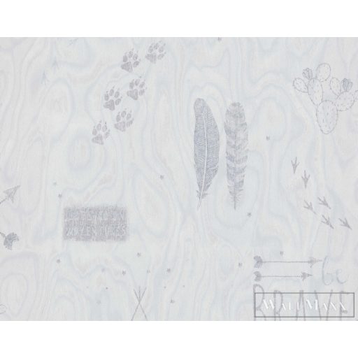 BN WALLS SmallTalk 219320 fehér Kalandos mintás Gyerek vlies alapú vinyl tapéta