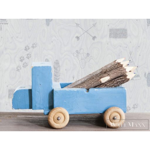 BN WALLS SmallTalk 219320 fehér Kalandos mintás Gyerek vlies alapú vinyl tapéta