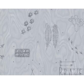   BN WALLS SmallTalk 219321 kék Kalandos mintás Gyerek vlies alapú vinyl tapéta