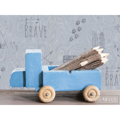 BN WALLS SmallTalk 219321 kék Kalandos mintás Gyerek vlies alapú vinyl tapéta