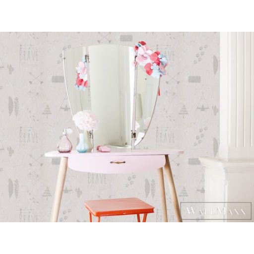 BN WALLS SmallTalk 219322 bézs Kalandos mintás Gyerek vlies alapú vinyl tapéta