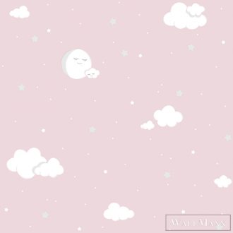   ICH Lullaby 221-2 rözsaszín Telihold mintás Gyerek papír tapéta