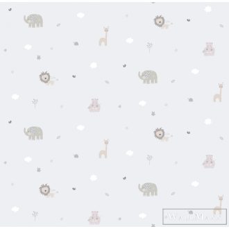   ICH Lullaby 222-2 szürke Szafari mintás Gyerek papír tapéta